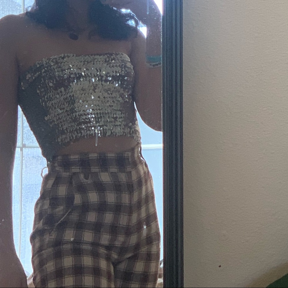 sequin tube top